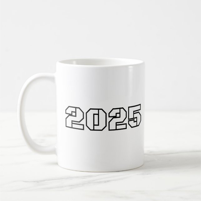Bold 2025 Futuristic Design for Style Enthusiasts Coffee Mug (Left)
