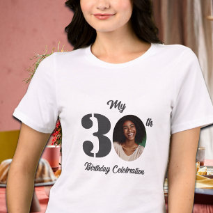 Bold 30th Birthday Photo Tri-Blend Shirt