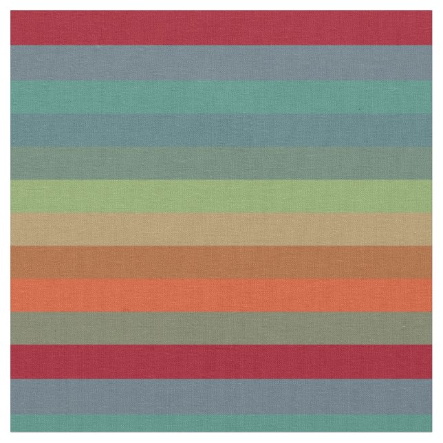 Bold 70s Fiesta Retro Stripe Pattern Fabric (Close Up)