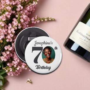 Bold 70th Birthday Party Photo Favor Bottle Opener