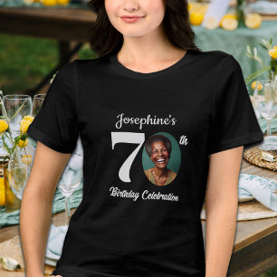 Bold 70th Birthday Photo Guests Tri-Blend Shirt