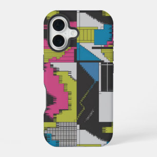 Bold 80s Abstract Geometric Pattern iPhone 16 Case
