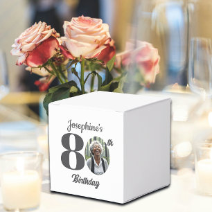 Bold 80th Birthday Party Photo Favour Box