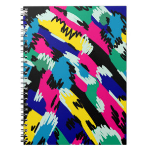 Bold Abstract Art in Primary Colors Notebook