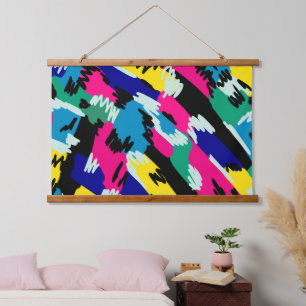Bold Abstract Art in Primary Colours  Hanging Tapestry