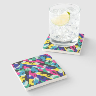 Bold Abstract Art in Primary Colours  Stone Coaster