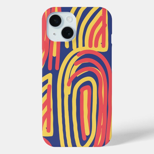 Bold Abstract Brushstrokes Modern Case-Mate iPhone Case (Back)