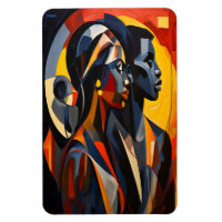 Bold Abstract Cubist Portrait Art