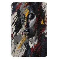 Bold Abstract Expressionist Portrait Modern Art