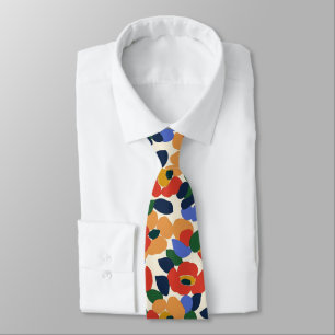 Bold Abstract Floral Pattern Tie
