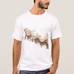 Bold ABSTRACT FLOWER Art Composition T-Shirt