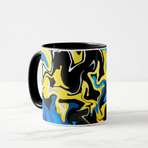 Bold Abstract Fluid Art Mug