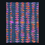 Bold Abstract Geometric Painted Triangles in Blue Poster<br><div class="desc">A fun painted geometric pattern of triangles in deep,  rich shades of blue paired with a rainbow of colour.</div>