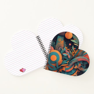 Bold Abstract Graphic – Vibrant Geometric Shapes  Notebook
