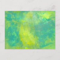 Bold Abstract In Green and Yellow