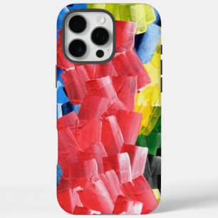 Bold Abstract in Red, Blue, Yellow, and Green iPhone 16 Pro Max Case