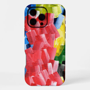 Bold Abstract in Red, Blue, Yellow, and Green iPhone 16 Pro Max Case