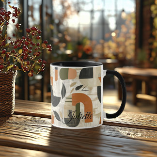 Bold Abstract - Personalised Rustic Earthy Mug