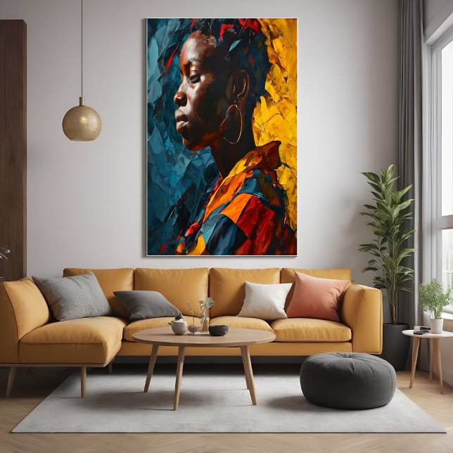 Bold Abstract Portrait Vibrant Expressionism Art Poster (Creator Uploaded)