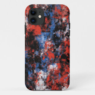Bold Abstract Red & Blue iPhone 11 Case