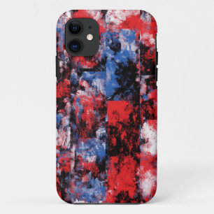 Bold Abstract Red & Blue iPhone 11 Case