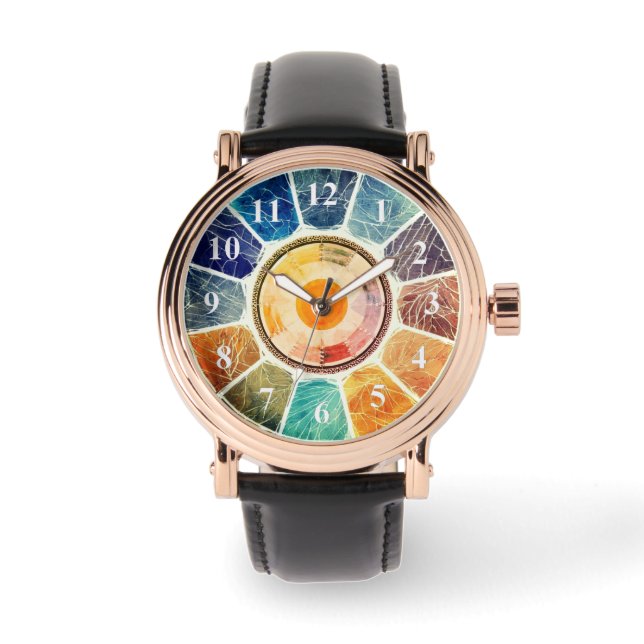Bold Abstract Spectrum Dial – Modern Masculine Watch (Front)