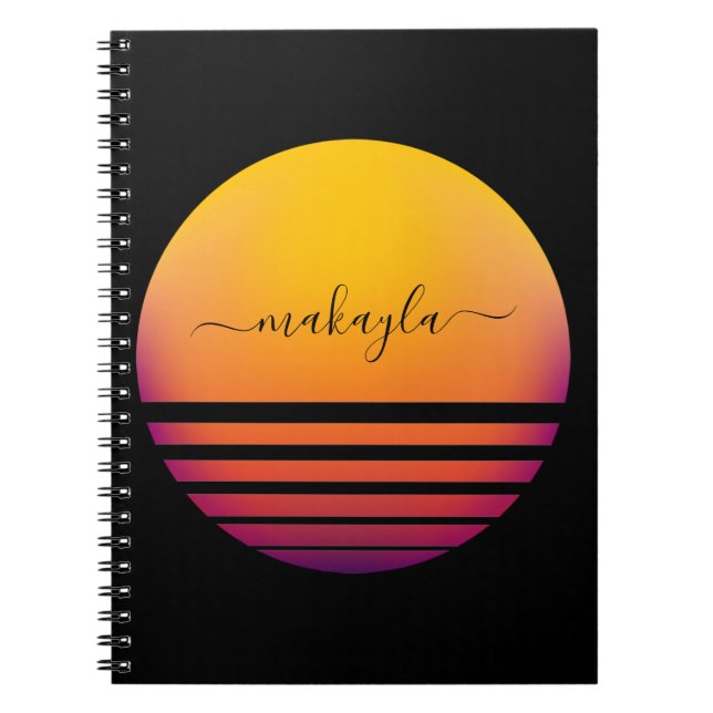 Bold Abstract Sun Personalised Notebook (Front)
