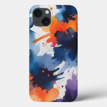 Bold Abstract Watercolor Splash iPhone Case