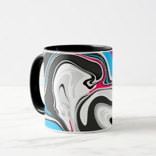 Bold Abstract Waves with Bright Contrasts Mug