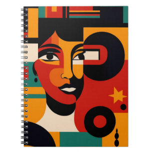 Bold Abstract Woman Notebook