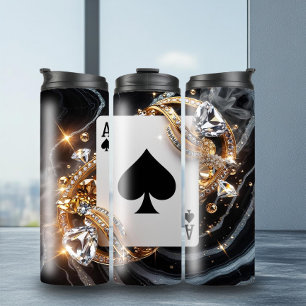 Bold Ace of Spades Thermal Tumbler