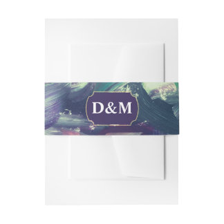 Bold Acrylic Painting Invitation Belly Band