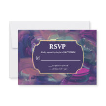 Bold Acrylic Painting RSVP Card