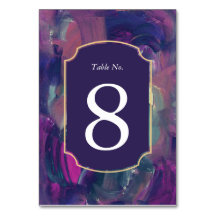 Bold Acrylic Painting Table Number