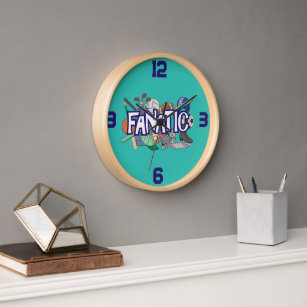 Bold Active Sports Fanatic Athletics Collage Clock