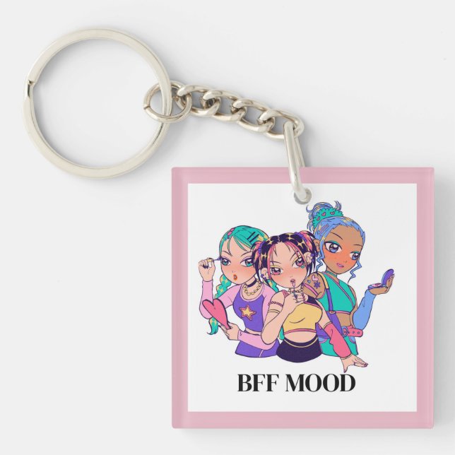 Bold Aesthetic Graphic Tee Key Ring (Front)