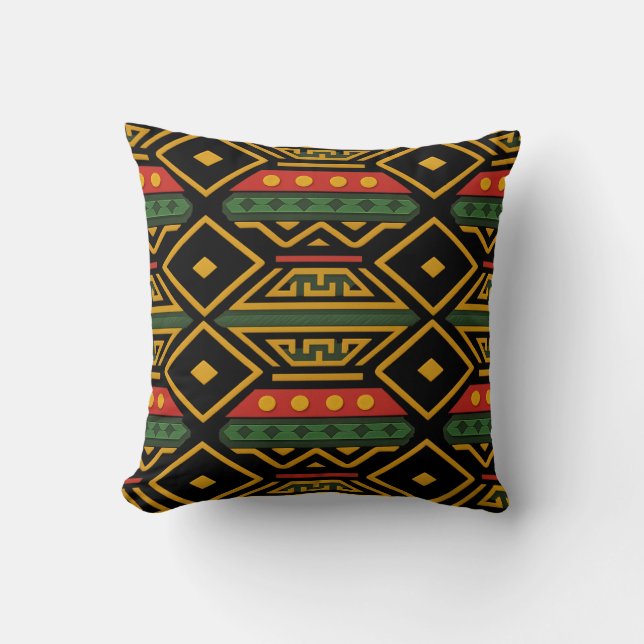 Bold African Print Design Cushion (Front)