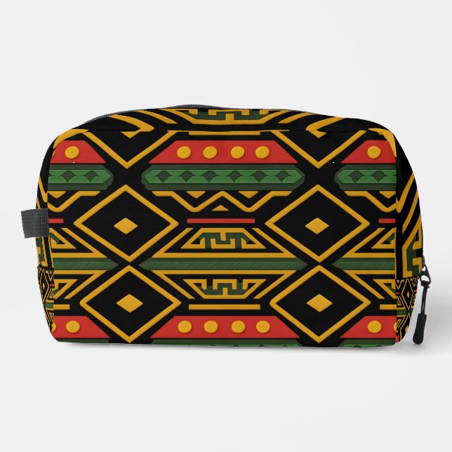 Bold African Print  Dopp Kit (Front)