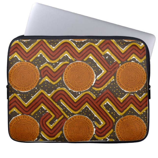 Bold African Print  Laptop Sleeve (Front)