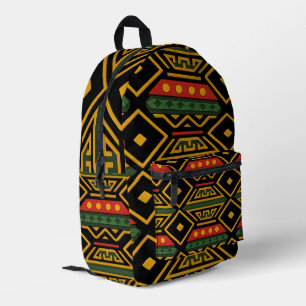 Bold African Print Printed Backpack