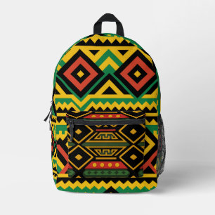 Bold African Print Printed Backpack