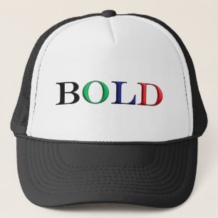 Bold Ambition Typograph Colourful Assertive Letter Trucker Hat
