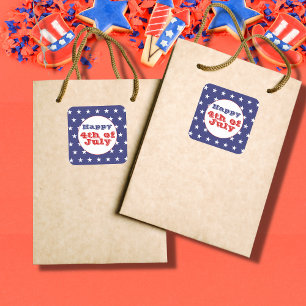 Bold American Flag Independence Day 4th of July Square Sticker