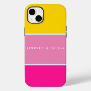 Bold and Bright Colour Block Custom Name  Case-Mate iPhone 14 Plus Case