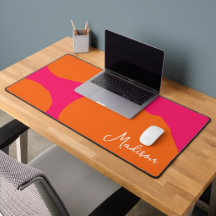 Bold and Bright Hot Pink and Orange with Name