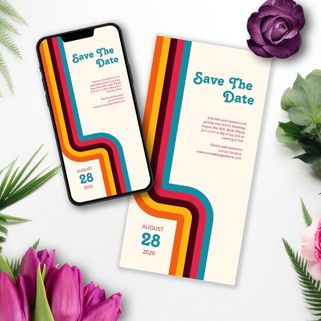 Bold and Bright Retro Colour Stripes Wedding (Creator Uploaded)