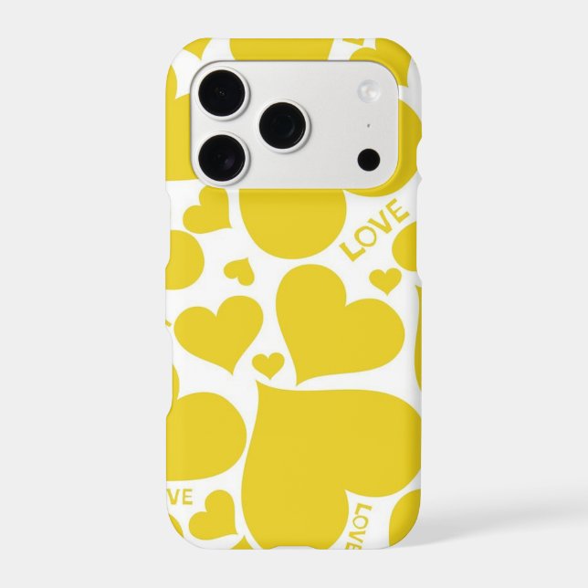 Bold and Bright Yellow Hearts of Love (Back)