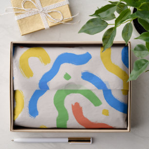 Bold and Colourful Brushstrokes Pattern Tissue Paper