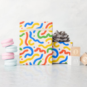 Bold and Colourful Brushstrokes Pattern Wrapping Paper