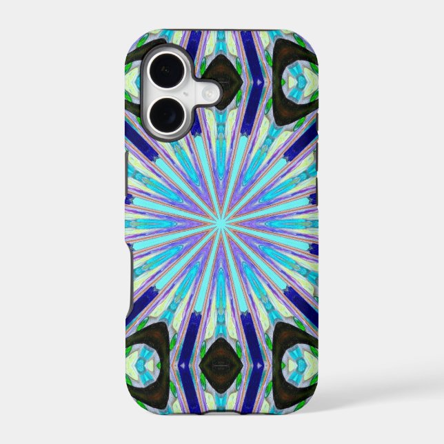 bold and colourful exploding blue star case (Back)